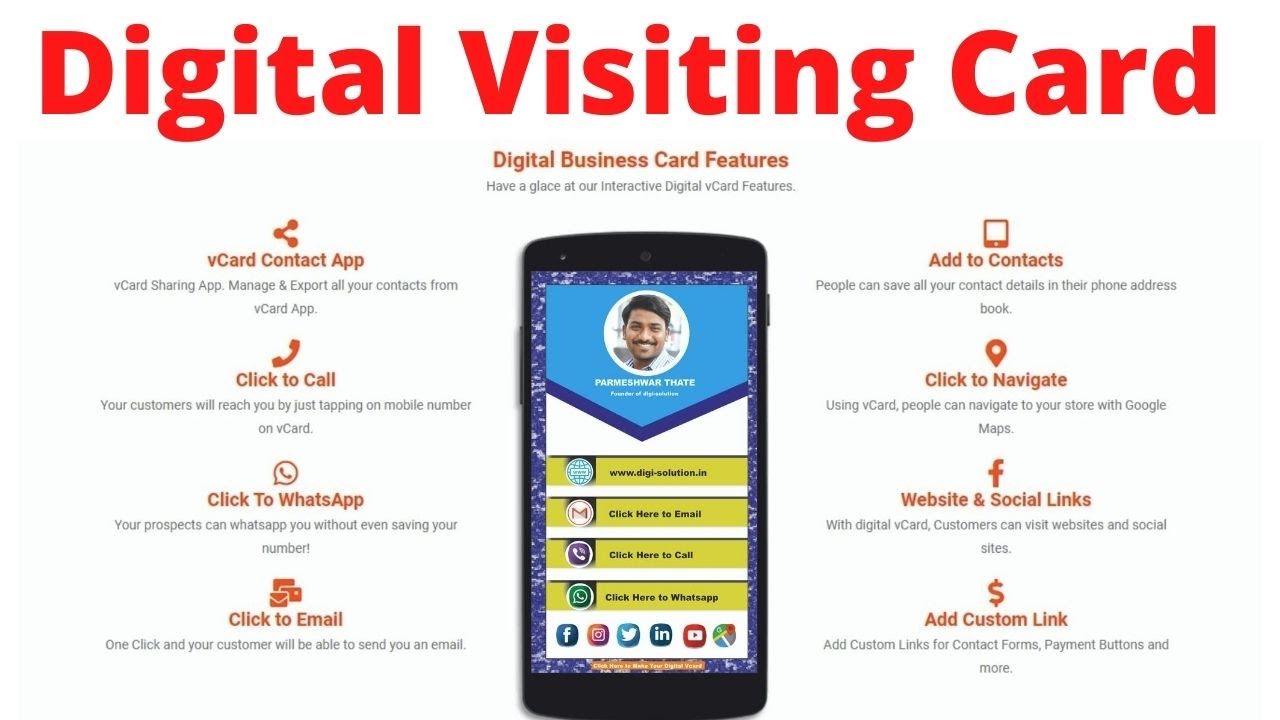 What is Digital Visiting Card Or Miniwebsite